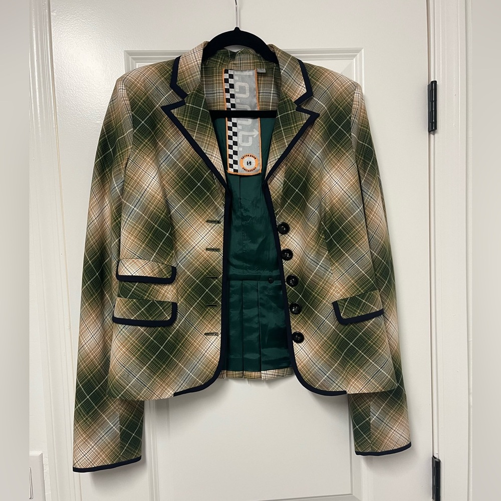 L.A.M.B. Plaid Gwen Stefani Tailored Blazer L